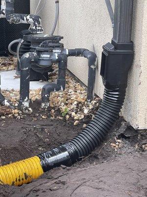 Our solution to catching leaves in your downspout system.