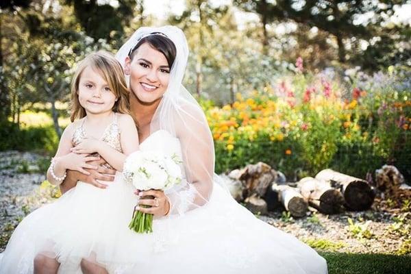 I'm so glad I got my dress, headband, and veil from A Heart's Desire. It helped make my day perfect!