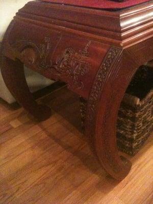 Custom end table made by Jim Tingle