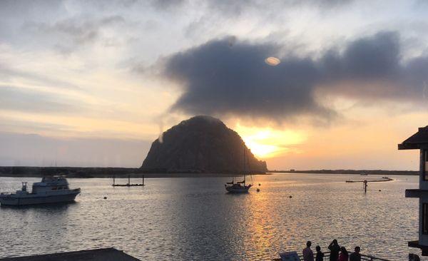 The view from La Vida Roca, a great Mexican restaurant in Morro Bay!