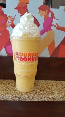 Look at this beauty! Tropical Mango Smoothie WITH whip!