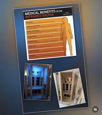 Our Infrared sauna with mood enhancing lights