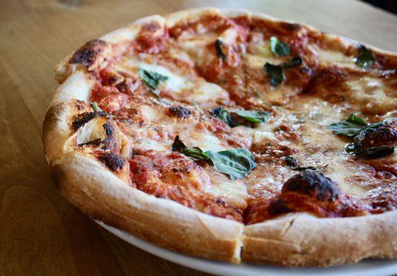 Classic Margherita Pizza with Fior di Latte, Tomato Sauce, Basil, Olive Oil