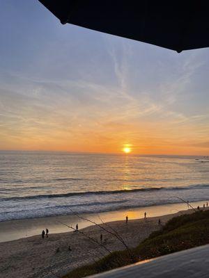 Main beach sunset from dinner.