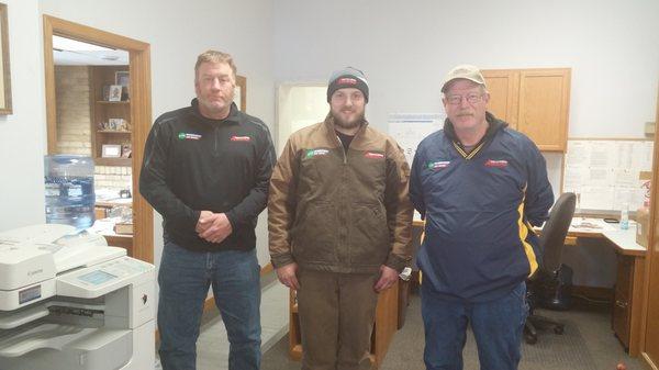 Dan Roushar, Service Manager Josh Dalluge, Service Tech Bill Keilen, Owner