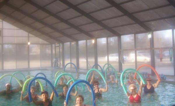 Make a splash in our indoor heated pool! Aqua aerobics classes are included in your membership!