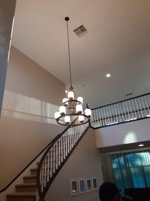 Need a light fixture changed above the stairwell we got you covered