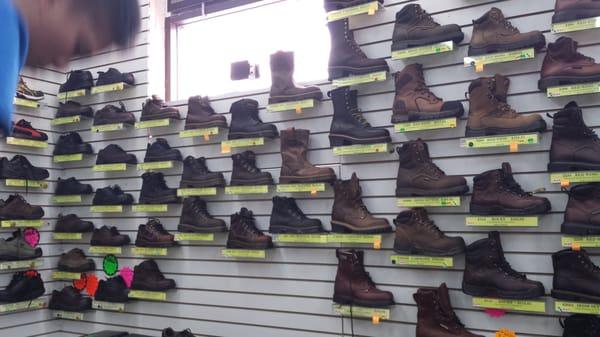 large selection of shoes