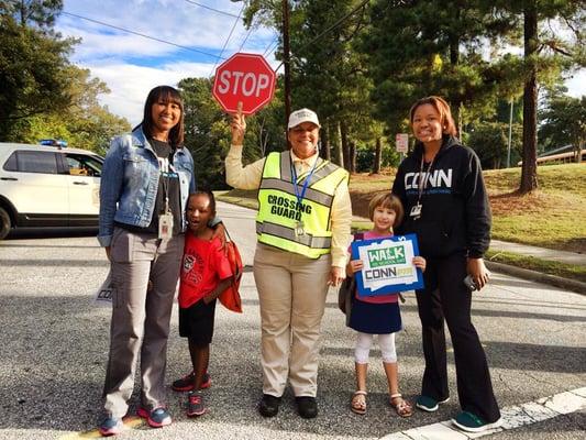 Walk to School Day at Conn Elementary