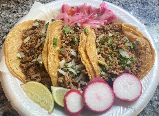 Carne asada tacos.