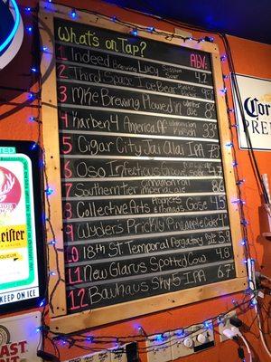 What's on tap