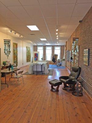 Innovative contemporary works abound in this spacious loft gallery.