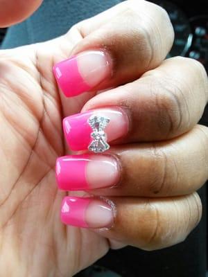 Pink tips & bow ;)