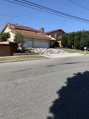 Garage driveway demolition