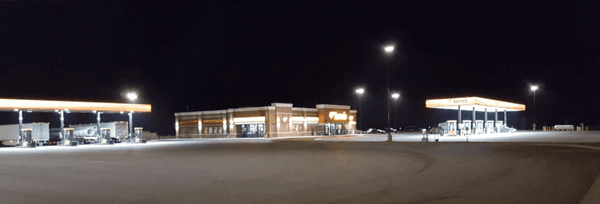 This is a photo of the Love's Travel Stop from October 2016.  It is a truck stop with a Subway in the convenient store.