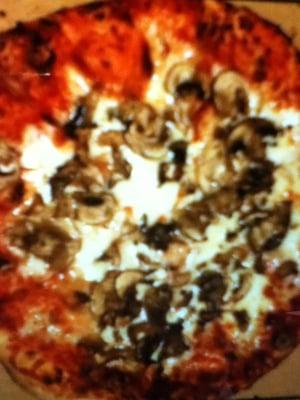 Cheese and mushroom pizza