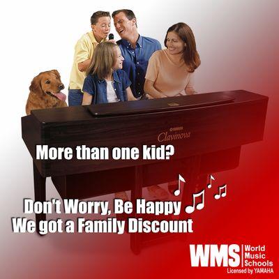 Family Discount at World Music Schools