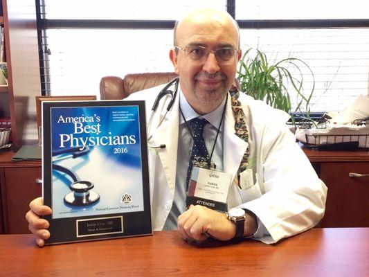 Dr. Livas awarded "America's Best Physician's" 3 years in a row!