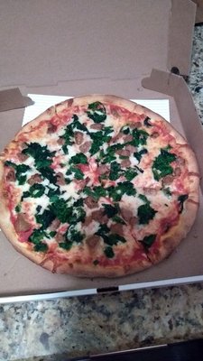 Sausage and Broccoli Raabe Personal Pizza (12"!)