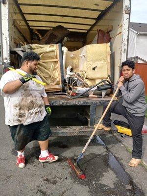 hot tub removal at Puyallap.. My two son really enjoy hard work