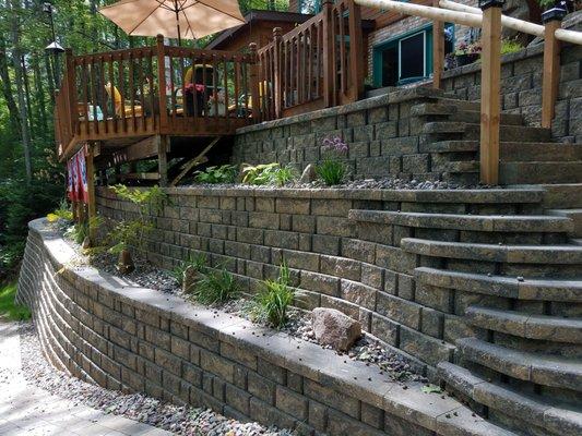 Terracing under our deck.