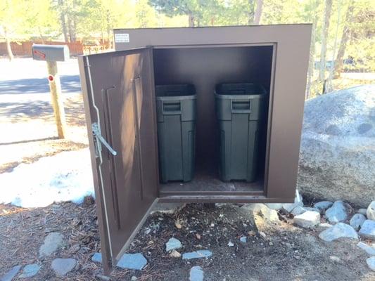 Bear Box Trash Enclosure,  welded steel construction