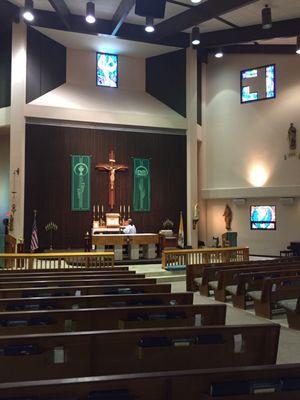 Inside the church