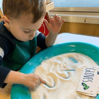 Learning how to write my name!