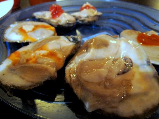 Raw oysters from Chincoteague, Va