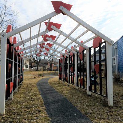 reverse side of the pergola