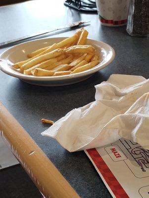 Chewy fries.