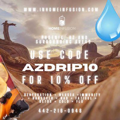 Use code AZDRIP10 For 10% off