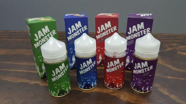 Jam Monster! Available in apple, blue berry, strawberry, and grape!