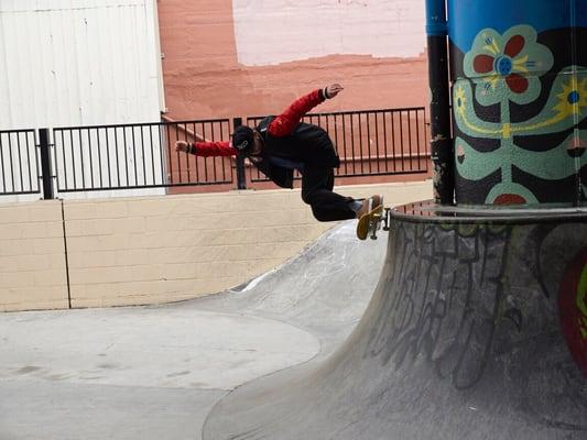 It may be sparse and under the freeway but people find enough to ride.