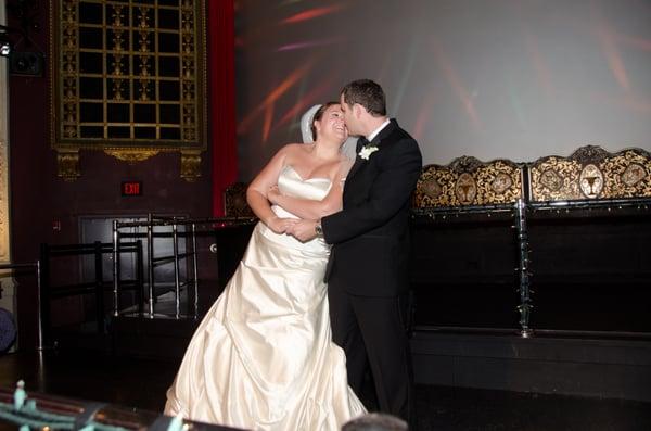 Our Sweetheart move we learned! Everyone was cheering at it and it made the best first dance picture!