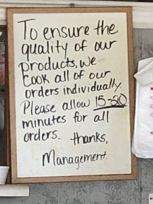 Not for those in a hurry. Sit, relax, unwind and then enjoy your food when it comes.