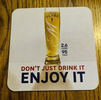 Don't just drink it...Enjoy it! Well said!