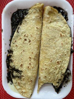 Huitlacoche quesadilla - yum