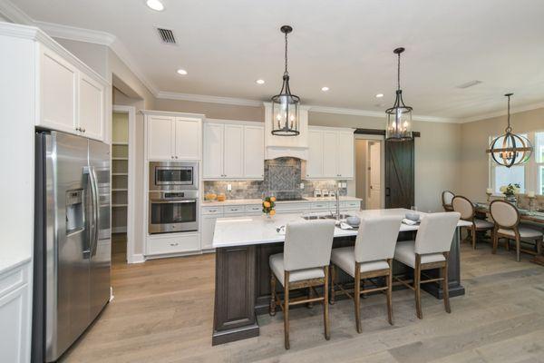 Coastal Kitchen with Barn Door