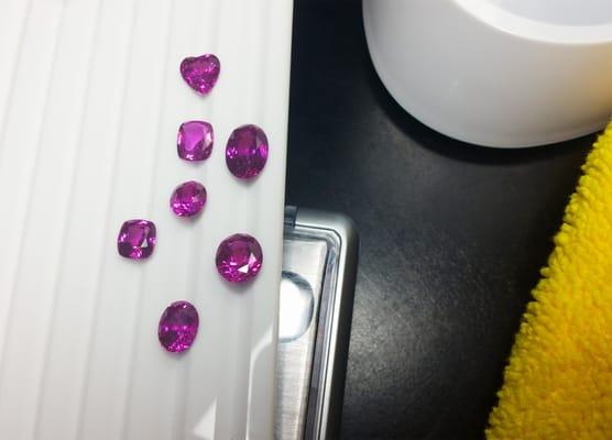 The finished Pink Sapphires on July 1st 2016.