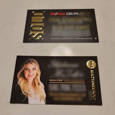 Custom designs with raised gold foil give customers something they want to hold onto!