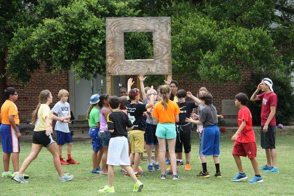 At St. Luke's Summer Camp, campers participate in field games!