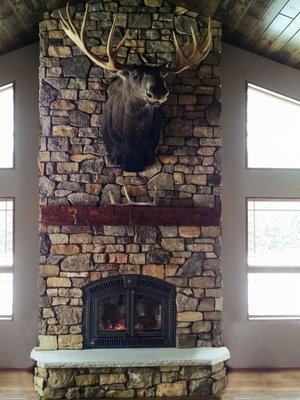 Great American Fireplace install, Napoleon High Country wood fireplace