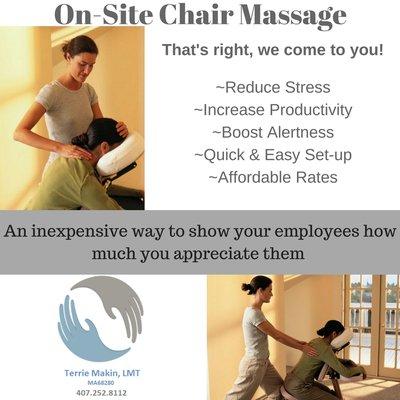 Corporate Chair Massage www.MassageByTerrie.com