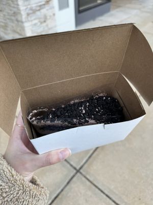 Slice of blackout cake to-go