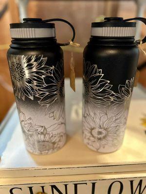 Laser engraved custom tumblers