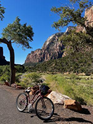 Riding a bike around Zion is always a fun time.