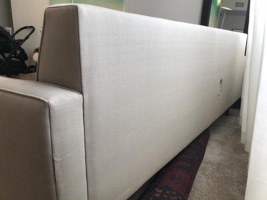 Damaged couch