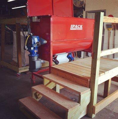 One of our machines that allows us to make small batch, custom soil mixes.