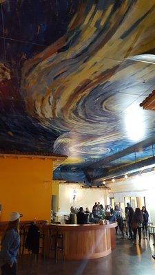 We printed the ceiling of the Van Gogh Café at the Grounds for Sculpture.  Cool project with great people !  Ask us how.